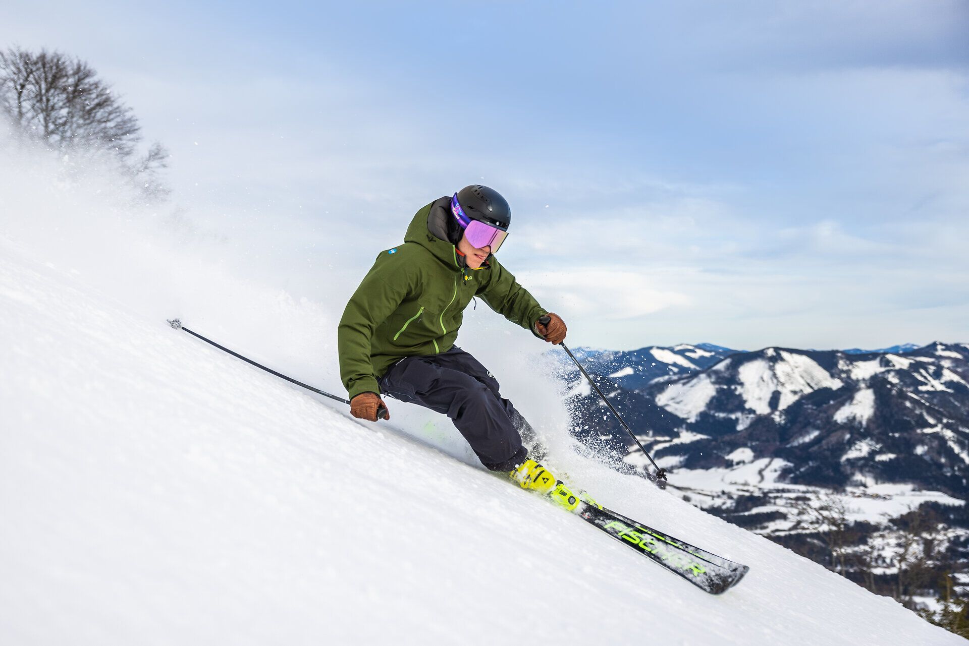 Skifahren auf der Gemeindealpe Mitterbach im Mariazellerland.