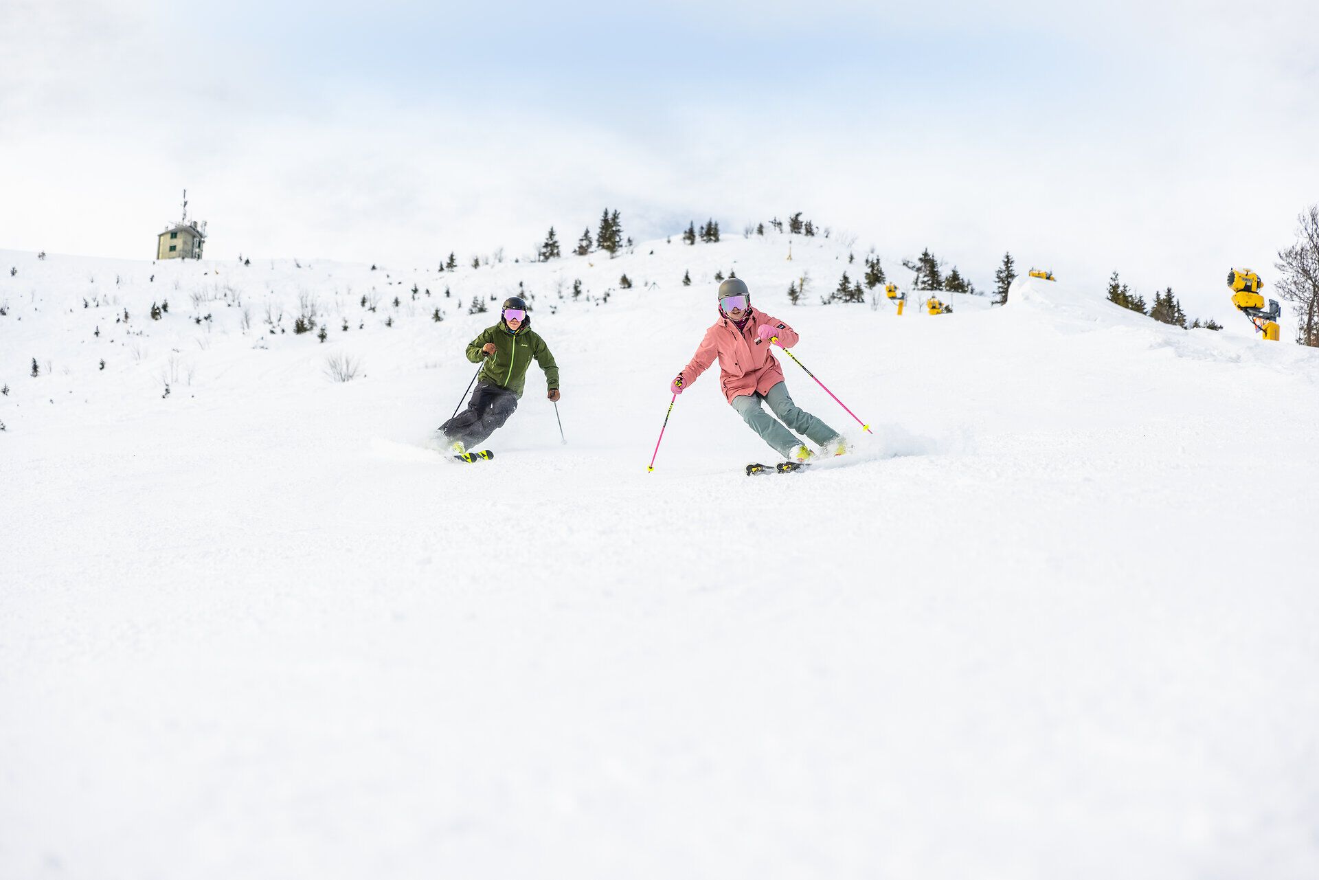 Skifahren auf der Gemeindealpe Mitterbach im Mariazellerland.